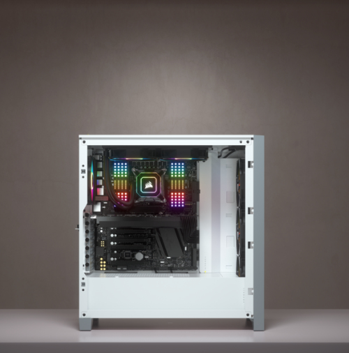 Icue 4000x - RGB Tempered Glass Mid-tower ATX Case - White