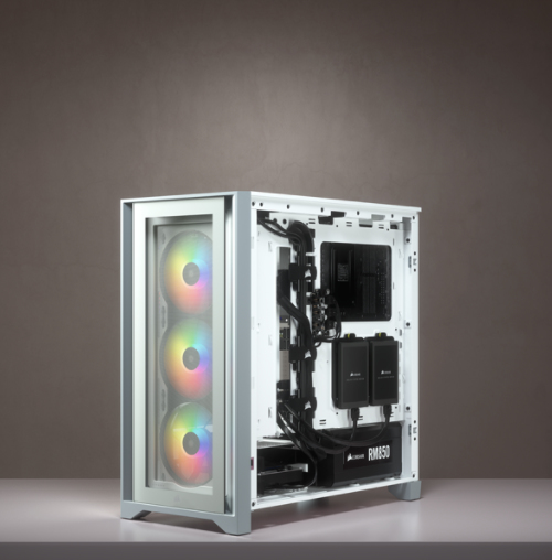Icue 4000x - RGB Tempered Glass Mid-tower ATX Case - White