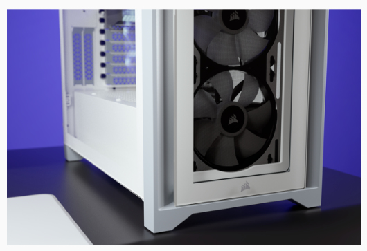 Icue 4000x - RGB Tempered Glass Mid-tower ATX Case - White