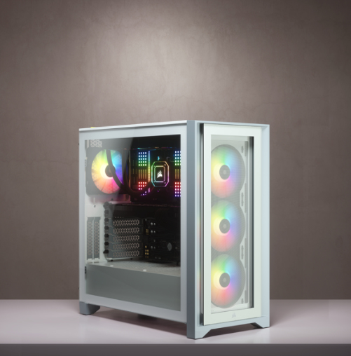 Icue 4000x - RGB Tempered Glass Mid-tower ATX Case - White