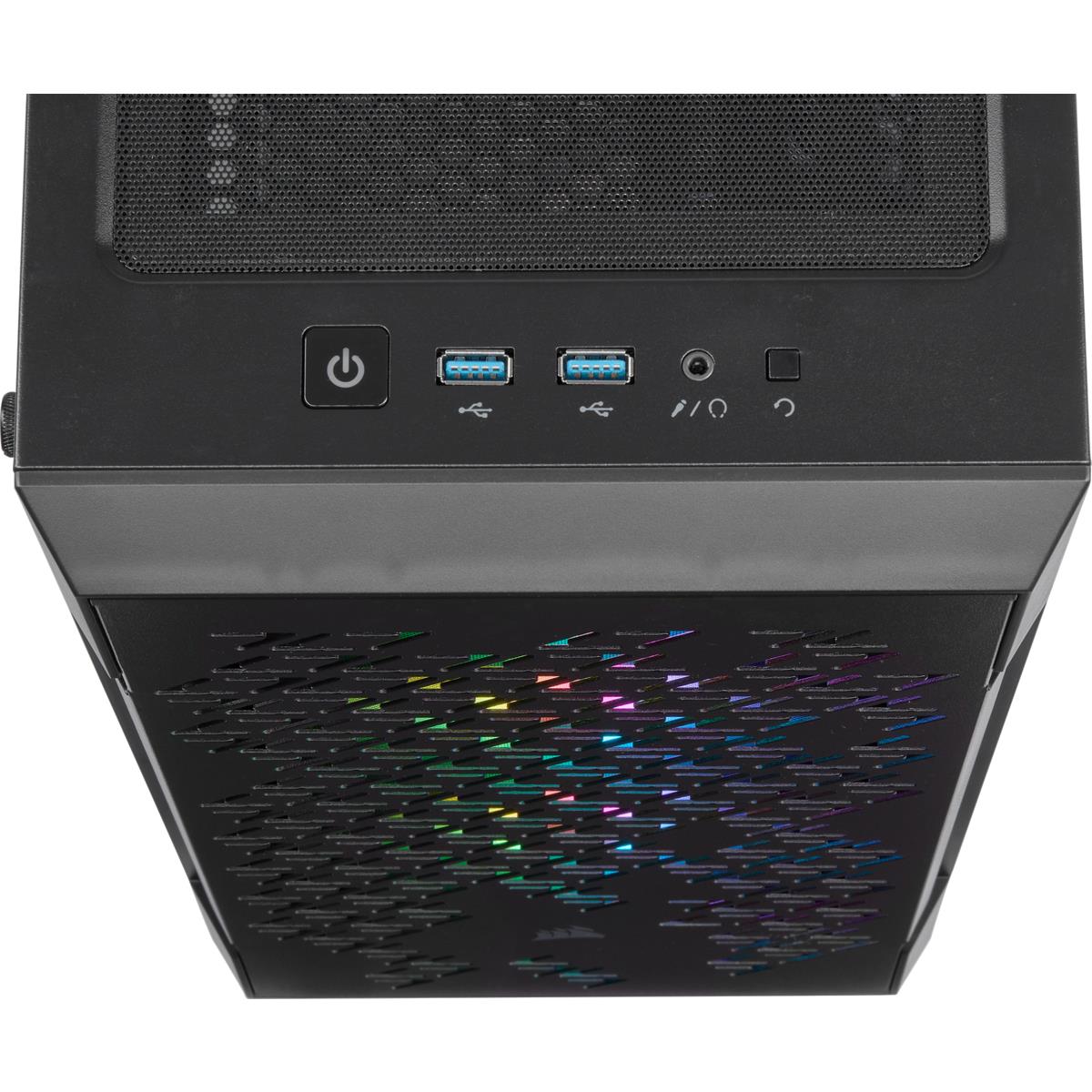 Icue 220t RGB Airflow Tempered Glass Mid-tower Smart Case - Black