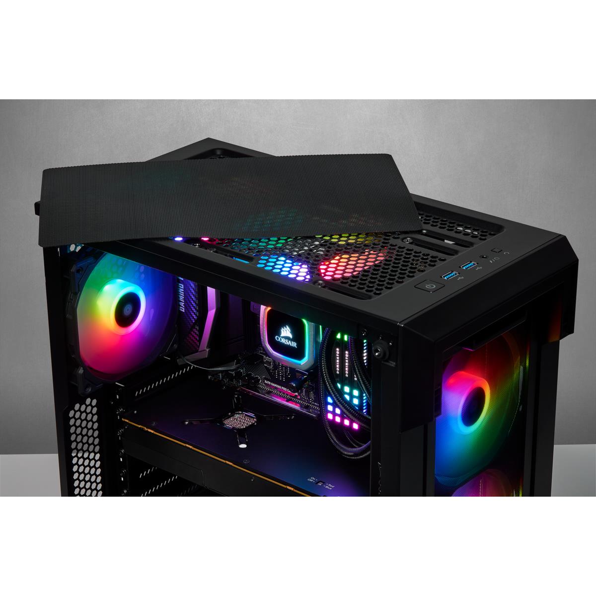 Icue 220t RGB Airflow Tempered Glass Mid-tower Smart Case - Black