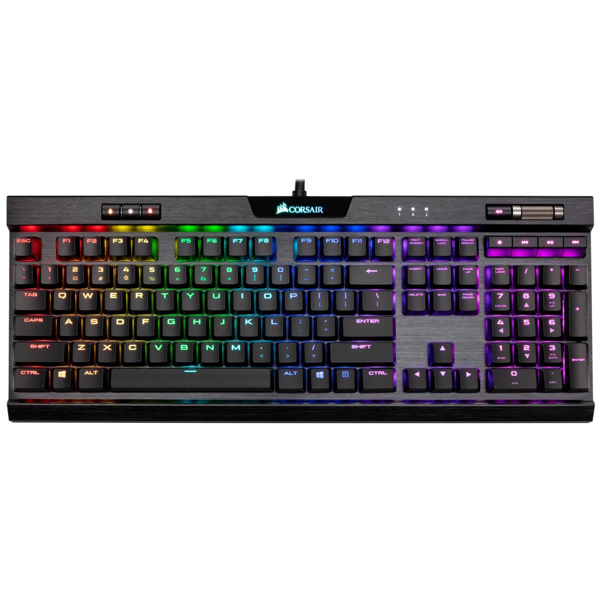 Gaming Keyboard - K70 RGB Mk.2 Low Profile Rapidfire Mechanical - Cherry Mx Low Profile Speed - Qwerty Us