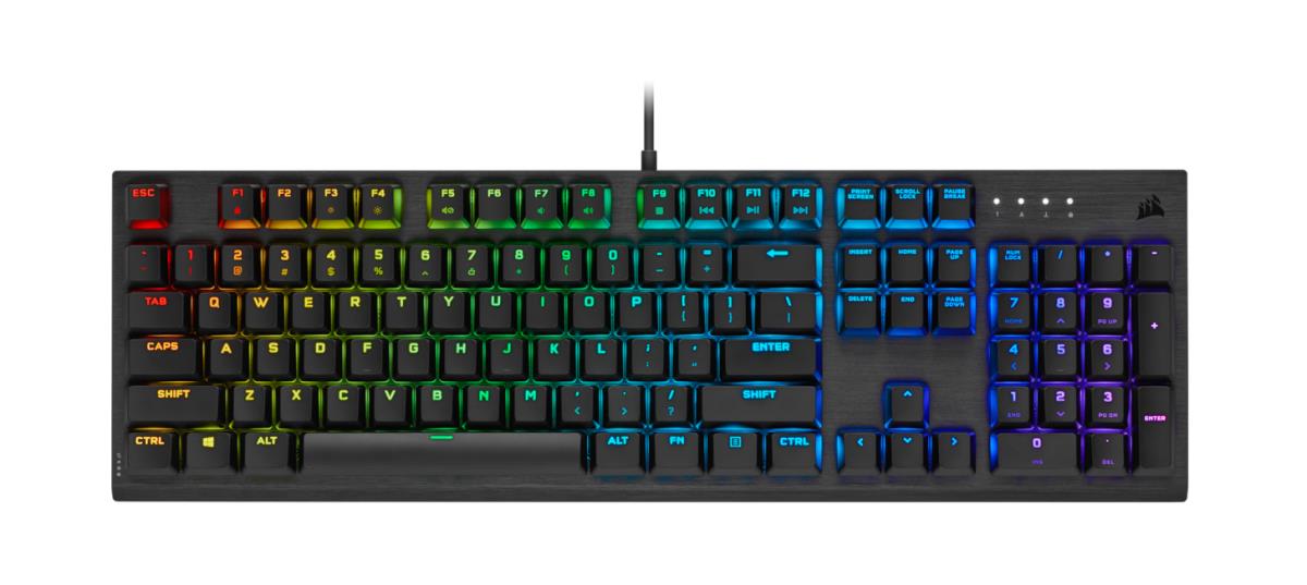 Gaming Keyboard - K60 RGB Pro Low Profile Mechanical - Cherry Mx Low Profile Speed Qwerty Us