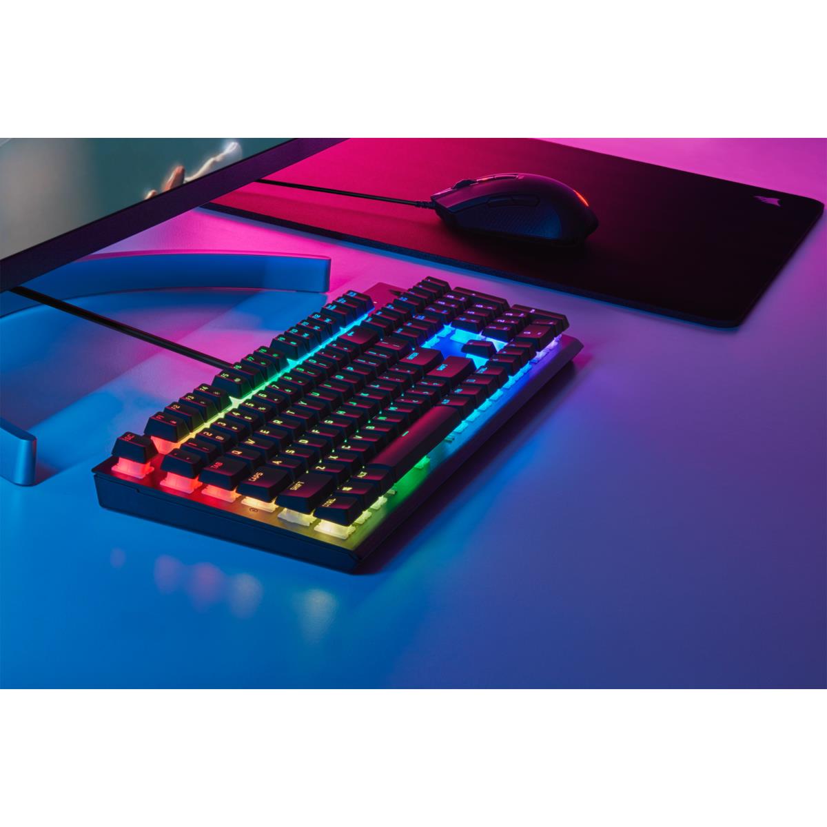 Gaming Keyboard - K60 RGB Pro Mechanical - Cherry Viola - Black Qwerty Be