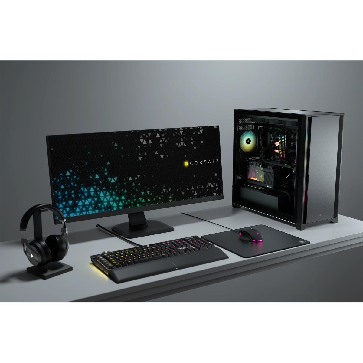 5000d - Tempered Glass Mid-tower ATX Pc Case - Black
