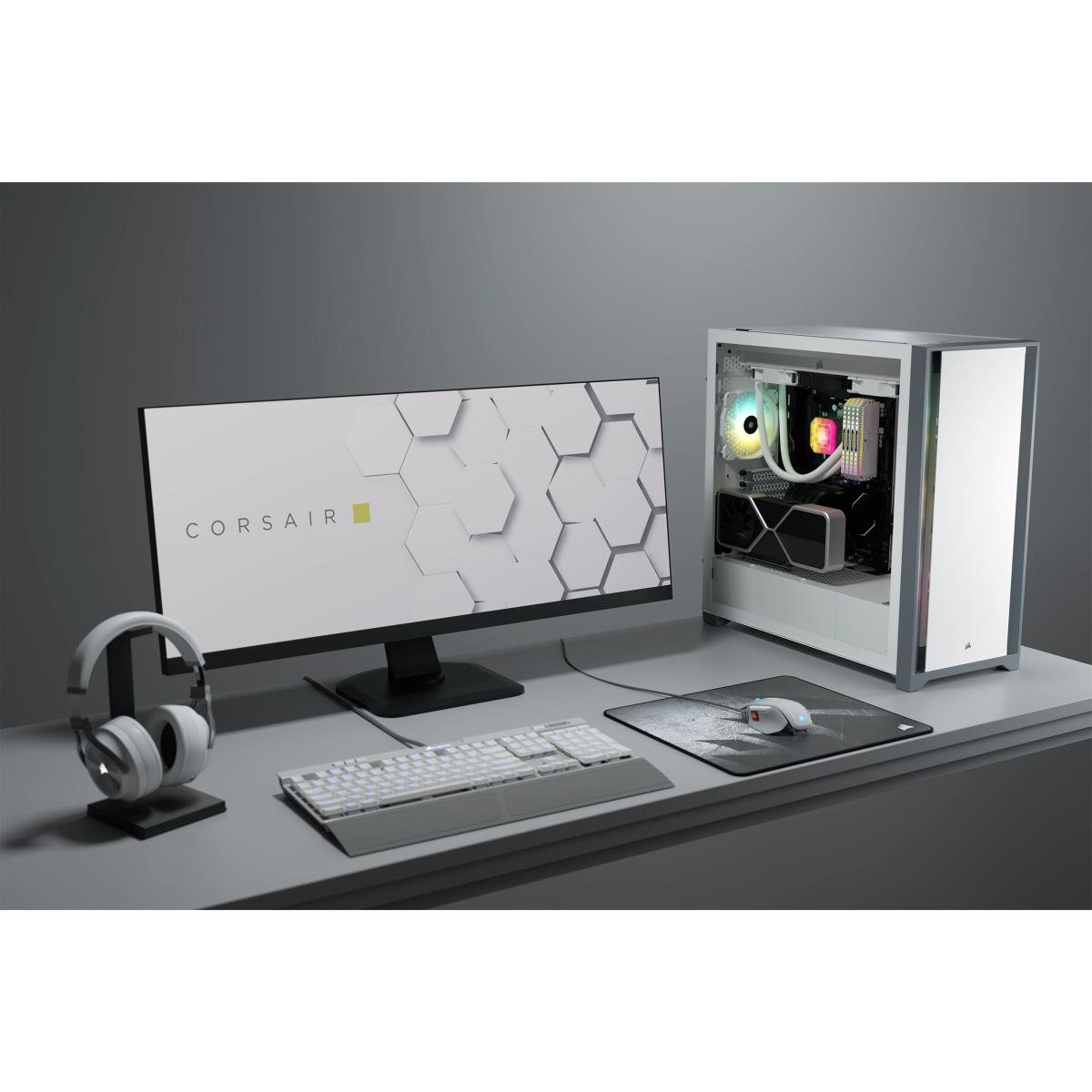 5000d - Tempered Glass Mid-tower ATX Pc Case - White