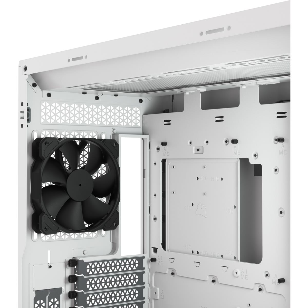 5000d - Airflow Tempered Glass Mid-tower ATX Pc Case - White