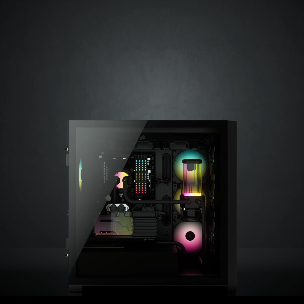 Icue 5000x RGB - Tempered Glass Mid-tower ATX Pc Smart Case - Black