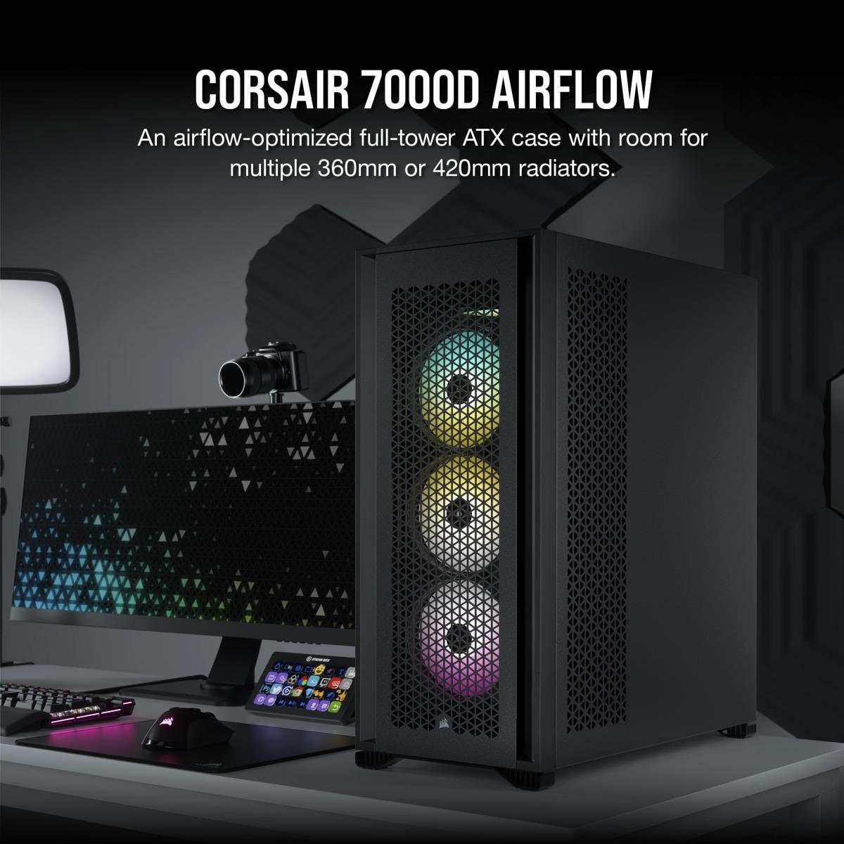 7000d - Airflow Full-tower ATX Pc Case - Black