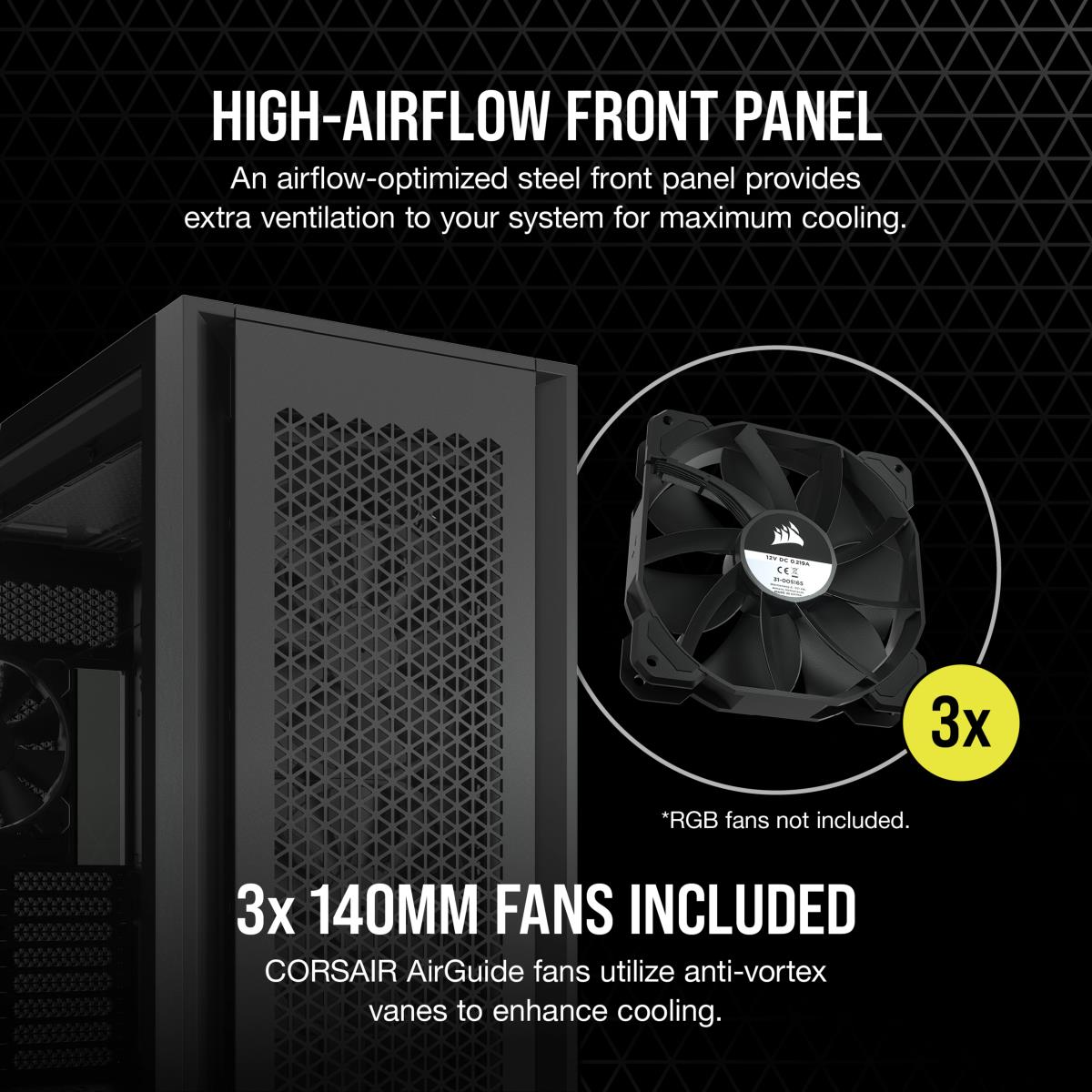 7000d - Airflow Full-tower ATX Pc Case - Black