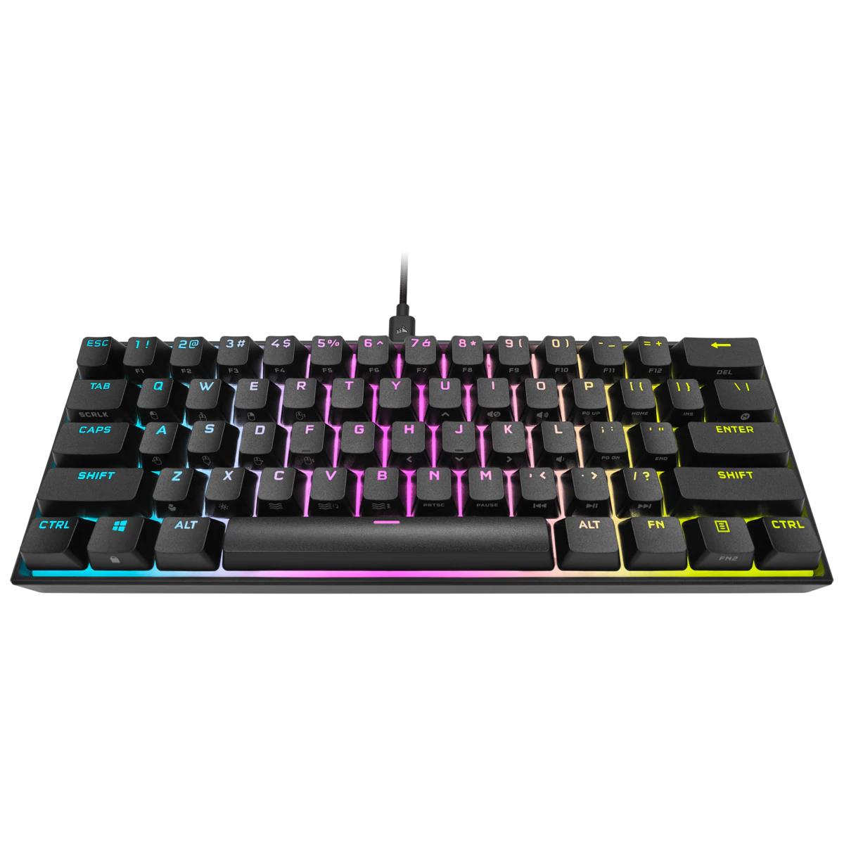 Gaming Keyboard - K65 RGB Mini 60% Mechanical - Cherry Mx Red Qwerty Be