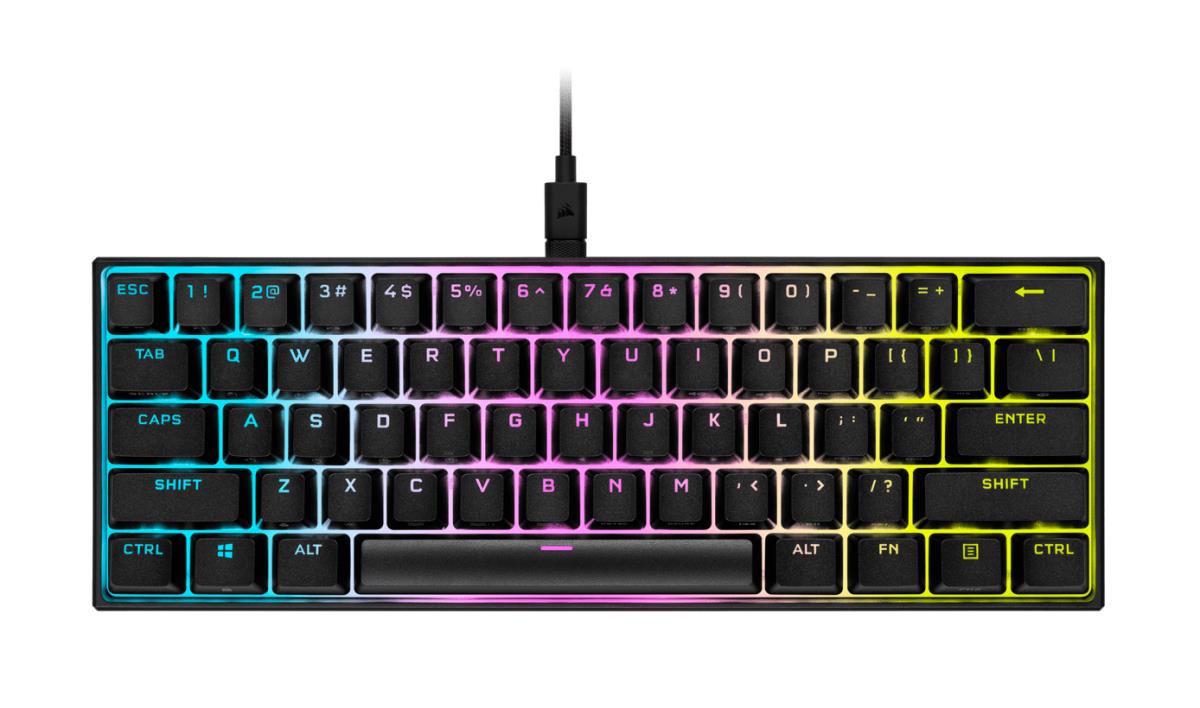 Gaming Keyboard - K65 RGB Mini 60% Mechanical - Cherry Mx Red Qwerty Us