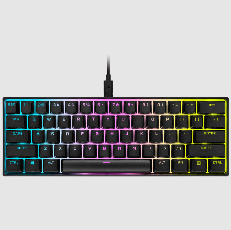 Gaming Keyboard - K65 RGB Mini 60% Mechanical - Cherry Mx Red Qwerty Us