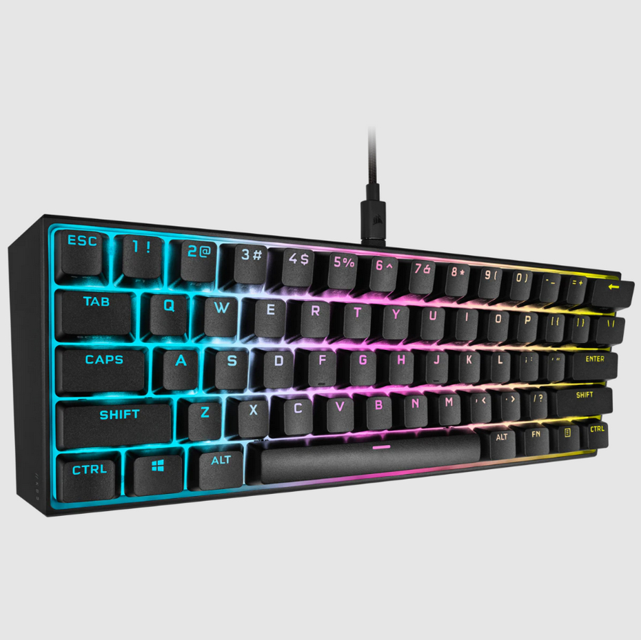 Gaming Keyboard - K65 RGB Mini 60% Mechanical - Cherry Mx Red Qwerty Us