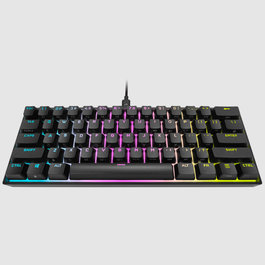Gaming Keyboard - K65 RGB Mini 60% Mechanical - Cherry Mx Red Qwerty Us