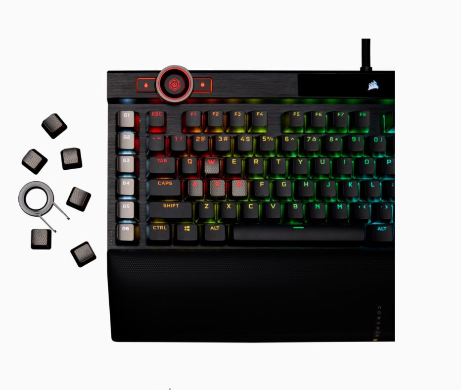 Gaming Keyboard - K100 RGB Optical-mechanical - Corsair Opx Switch - Black Qwerty Us