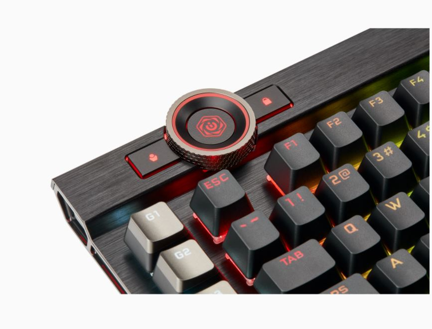 Gaming Keyboard - K100 RGB Optical-mechanical - Corsair Opx Switch - Black Qwerty Us