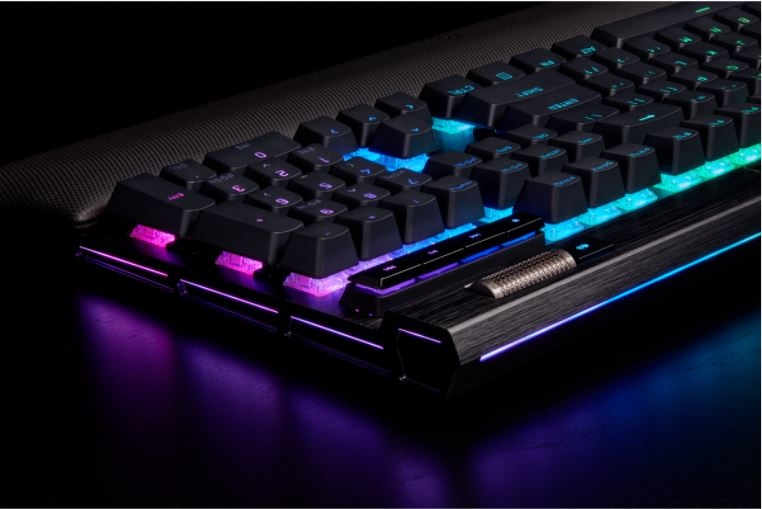 Gaming Keyboard - K100 RGB Optical-mechanical - Corsair Opx Switch - Black Qwerty Us