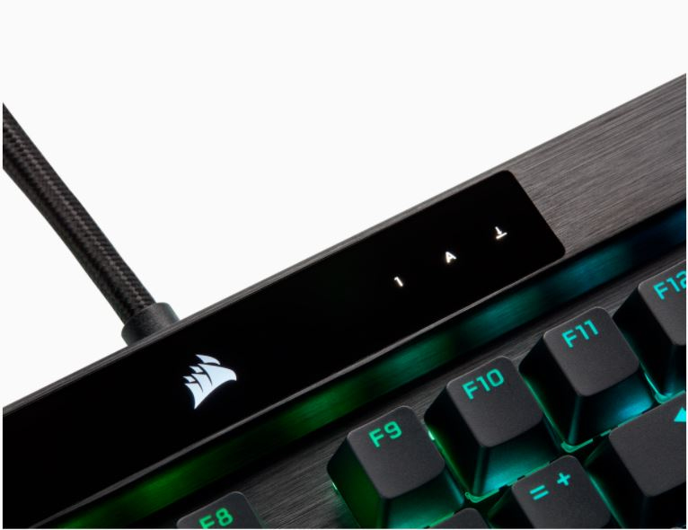 Gaming Keyboard - K100 RGB Optical-mechanical - Corsair Opx Switch - Black Qwerty Us