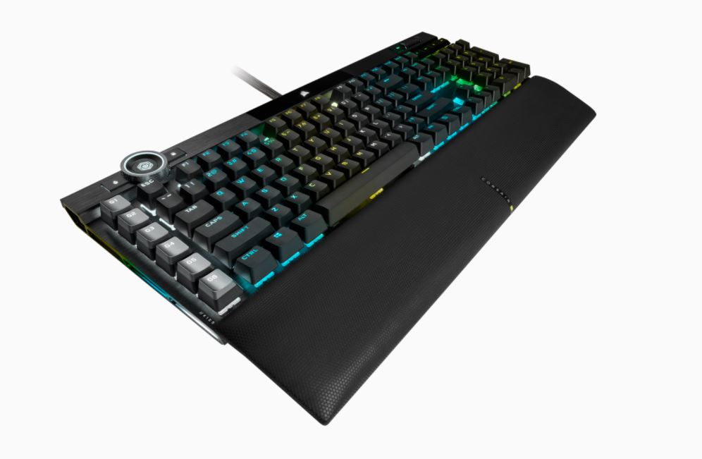 Gaming Keyboard - K100 RGB Optical-mechanical - Corsair Opx Switch - Black Qwerty Us