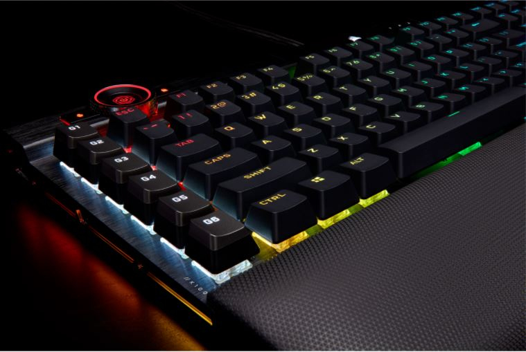 Gaming Keyboard - K100 RGB Optical-mechanical - Corsair Opx Switch - Black Qwerty Us