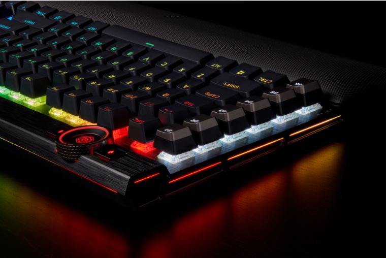 Gaming Keyboard - K100 RGB Optical-mechanical - Corsair Opx Switch - Black Qwerty Us