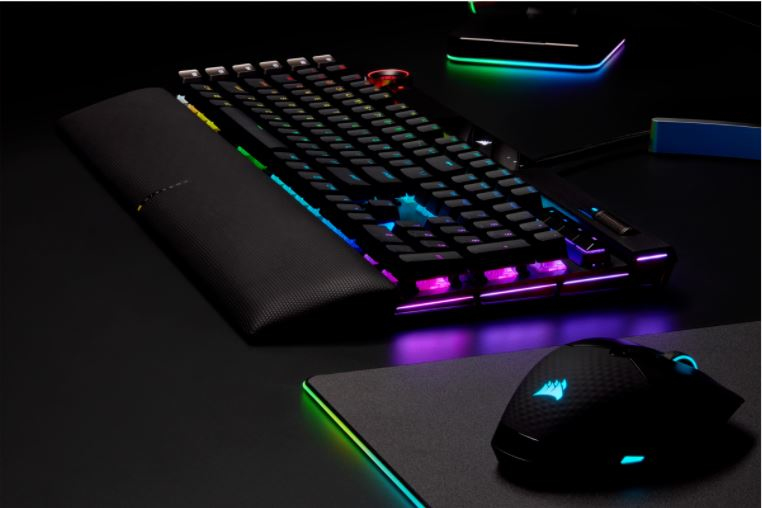 Gaming Keyboard - K100 RGB Optical-mechanical - Corsair Opx Switch - Black Qwerty Us