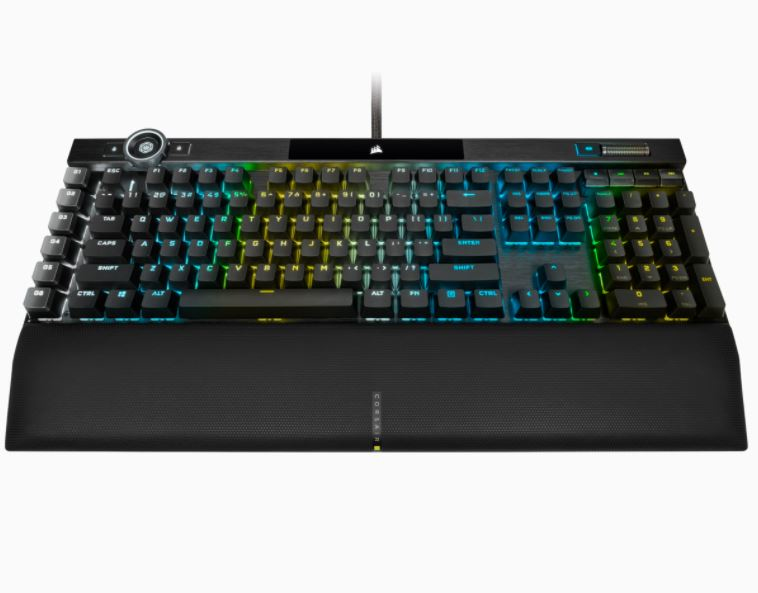 Gaming Keyboard - K100 RGB Optical-mechanical - Corsair Opx Switch - Black Qwerty Us