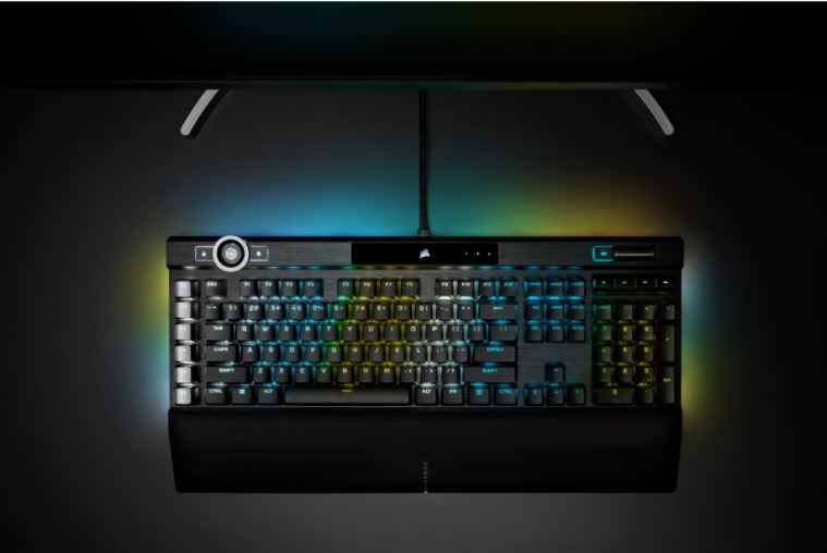 Gaming Keyboard - K100 RGB Optical-mechanical - Corsair Opx Switch - Black Qwerty Us