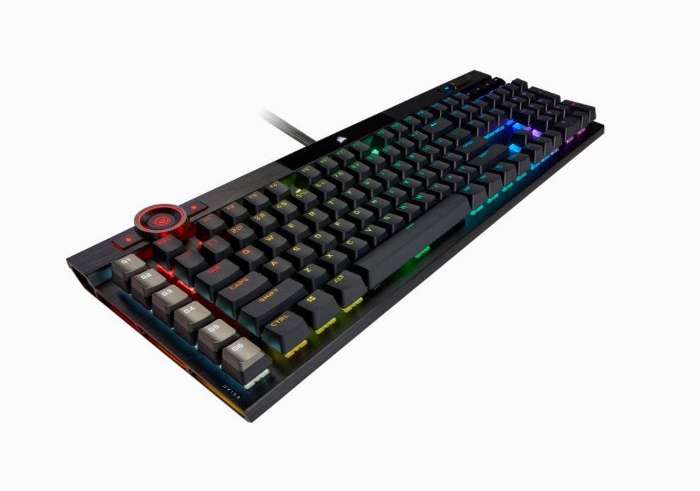 Gaming Keyboard - K100 RGB Optical-mechanical - Corsair Opx Switch - Black Qwerty Us