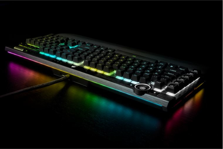 Gaming Keyboard - K100 RGB Optical-mechanical - Corsair Opx Switch - Black Qwerty Us