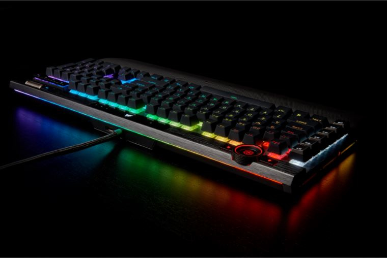 Gaming Keyboard - K100 RGB Optical-mechanical - Corsair Opx Switch - Black Qwerty Us
