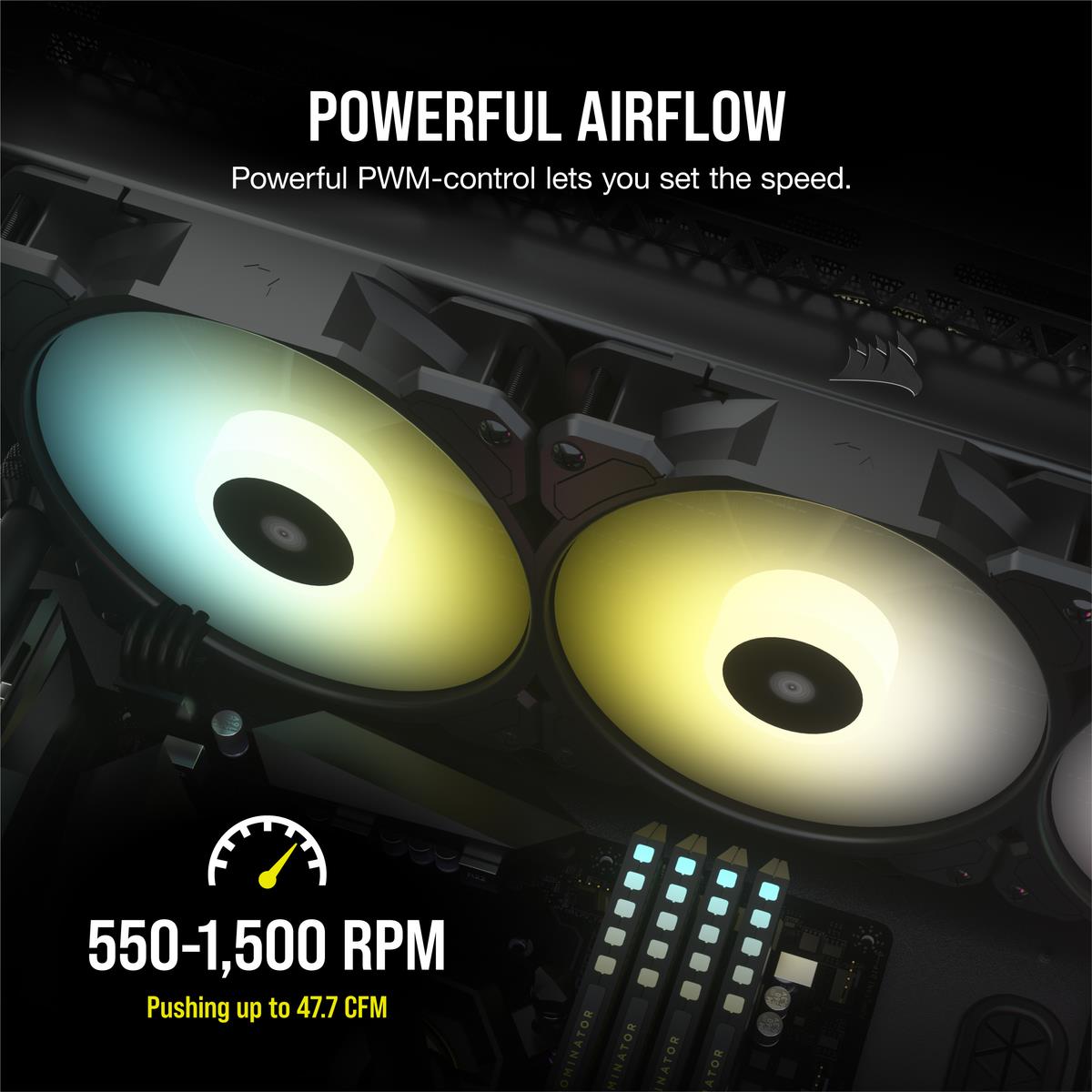 Led Fan - Sp Series Sp120 RGB Elite 120mm RGB With Airguide Triple Pack With Lighting Node Core