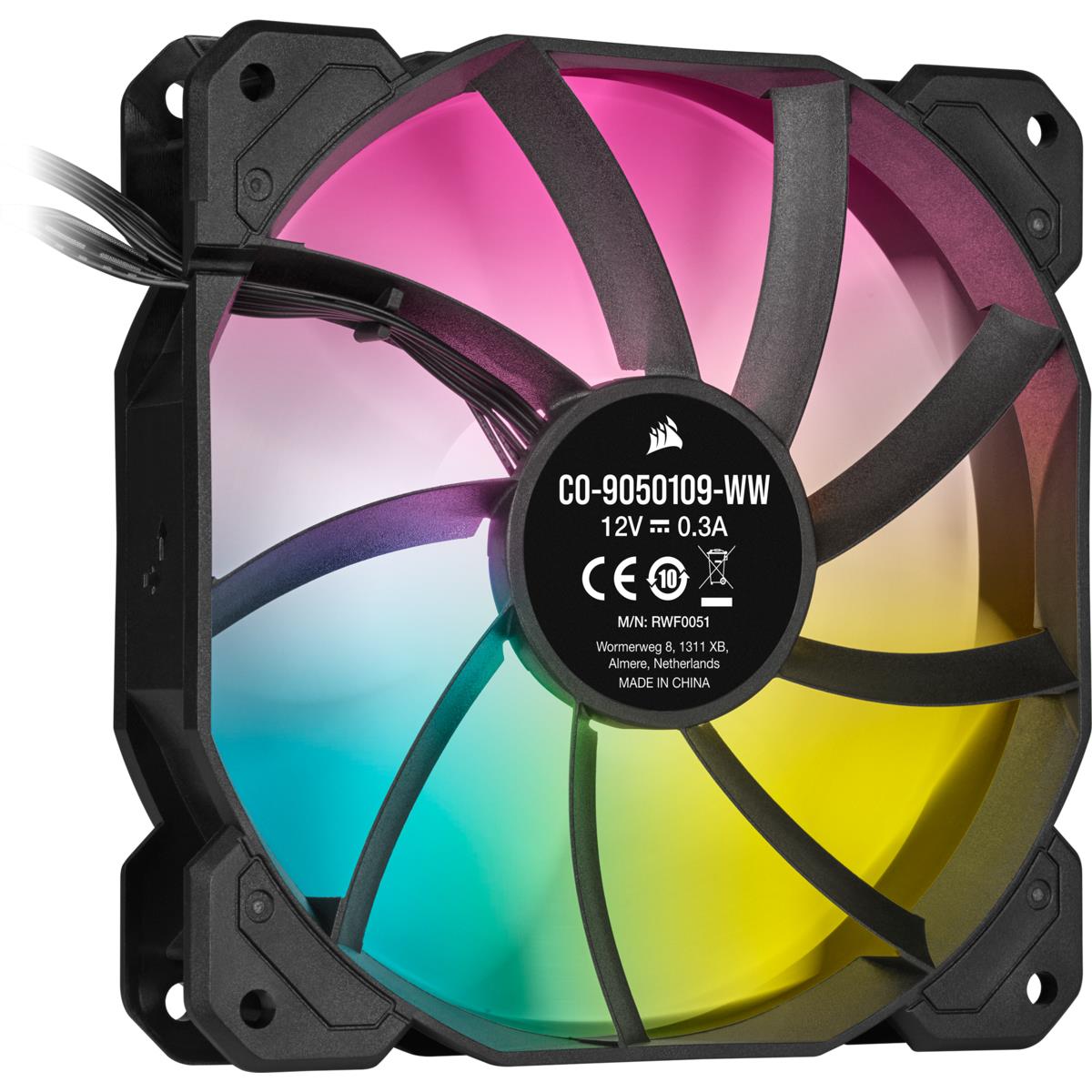 Led Fan - Sp Series Sp120 RGB Elite 120mm RGB With Airguide Triple Pack With Lighting Node Core