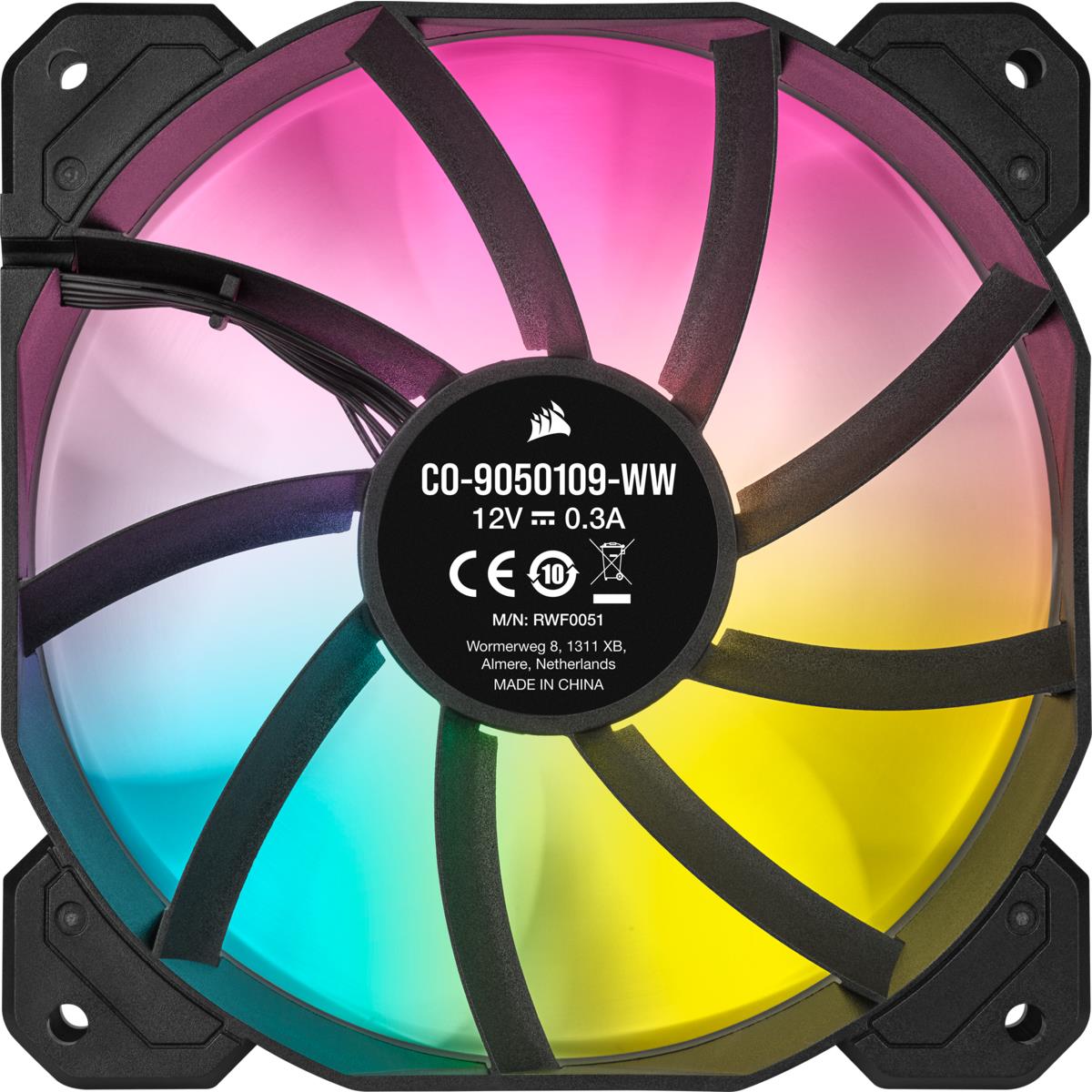 Led Fan - Sp Series Sp120 RGB Elite 120mm RGB With Airguide Triple Pack With Lighting Node Core