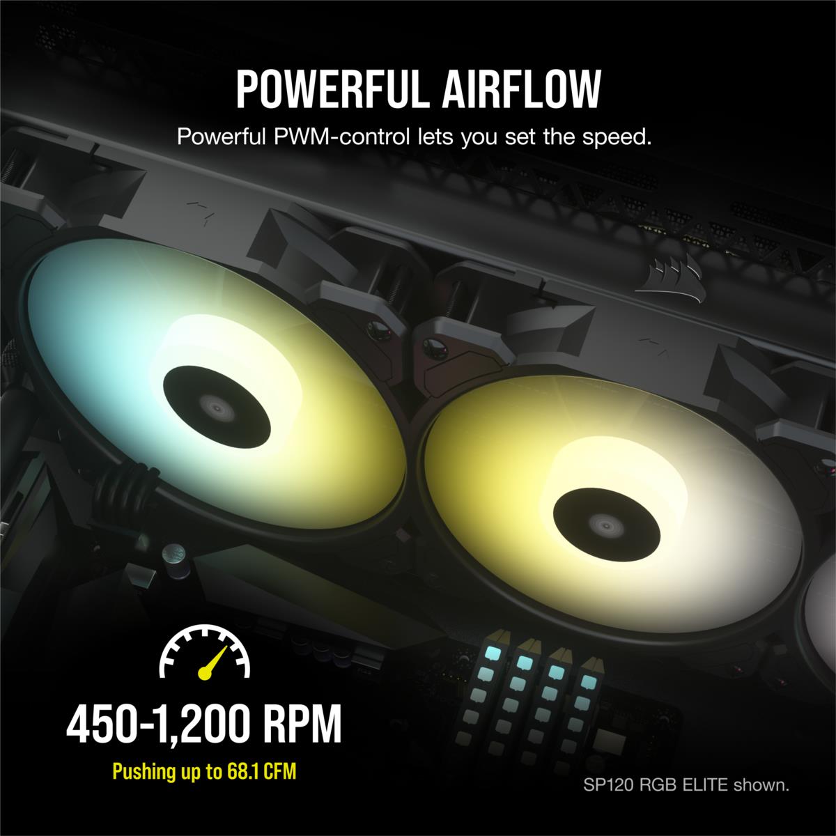 Led Fan - Sp Series Sp140 RGB Elite 140mm RGB With Airguide Dual Pack With Lighting Node Core