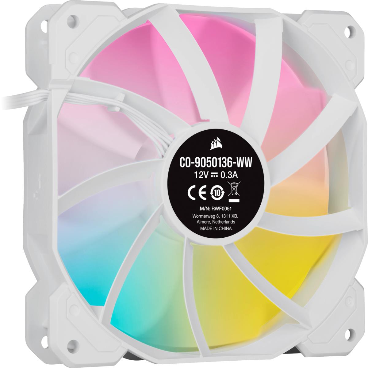 Led Fan - Sp Series  White Sp120 RGB Elite  120mmrGB With Airguide  Single Pack