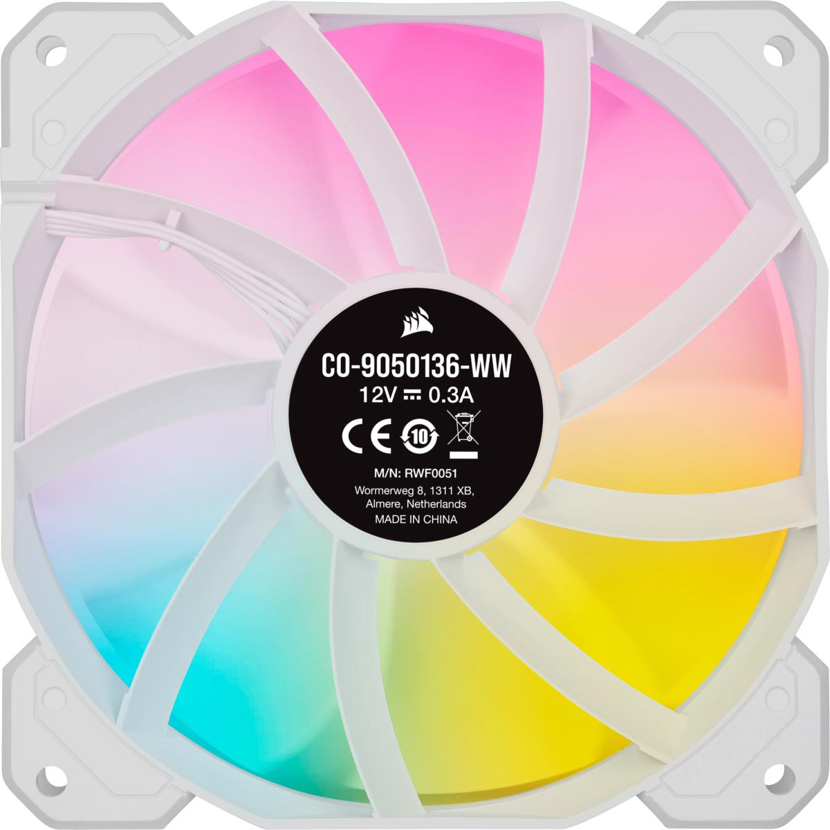 Led Fan - Sp Series  White Sp120 RGB Elite  120mmrGB With Airguide  Single Pack