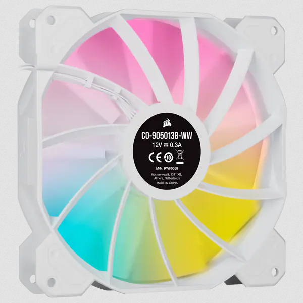 Led Fan - Sp Series White Sp140 RGB Elite  140mmrGB With Airguide  Single Pack