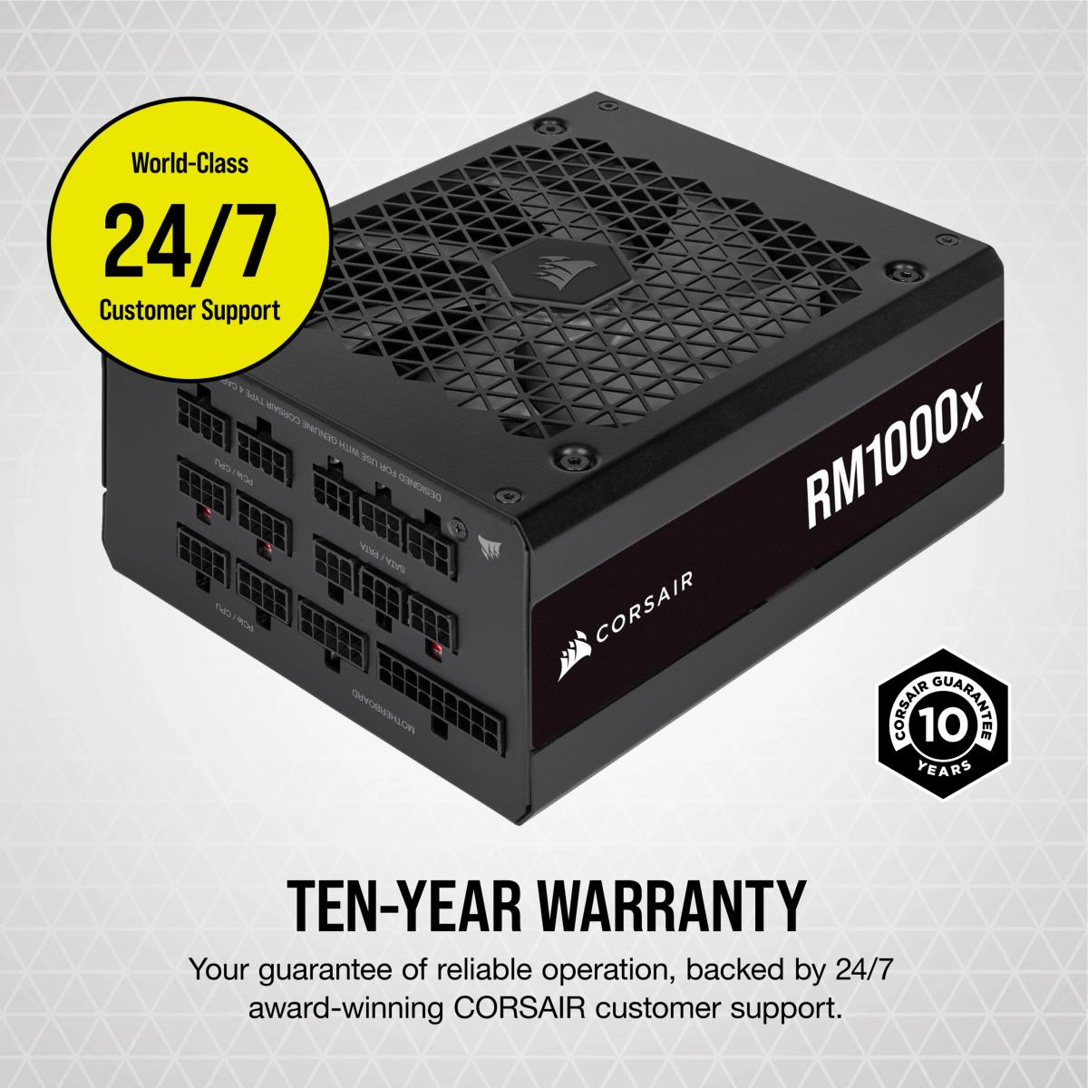 Power Supply - Rmx Series Rm1000x - 1000 Watt 80 Plus Gold Fully Modular ATX Psu (eu)
