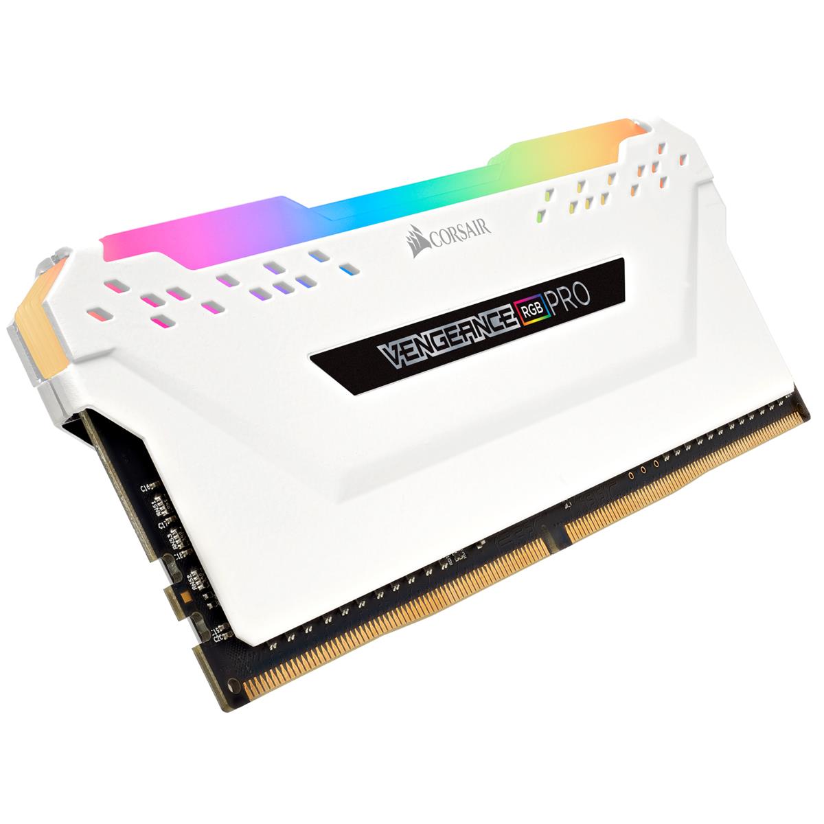 Memory 16GB Ddr4 3000MHz 2x8GB DIMM C15  Vengeance RGB Pro White