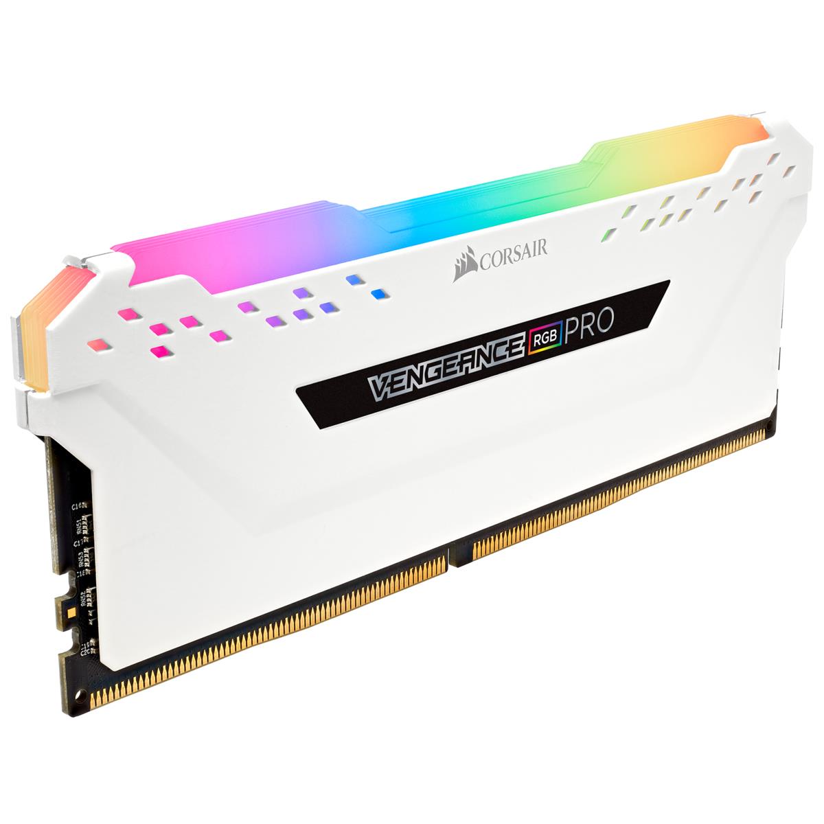 Memory 16GB Ddr4 3000MHz 2x8GB DIMM C15  Vengeance RGB Pro White