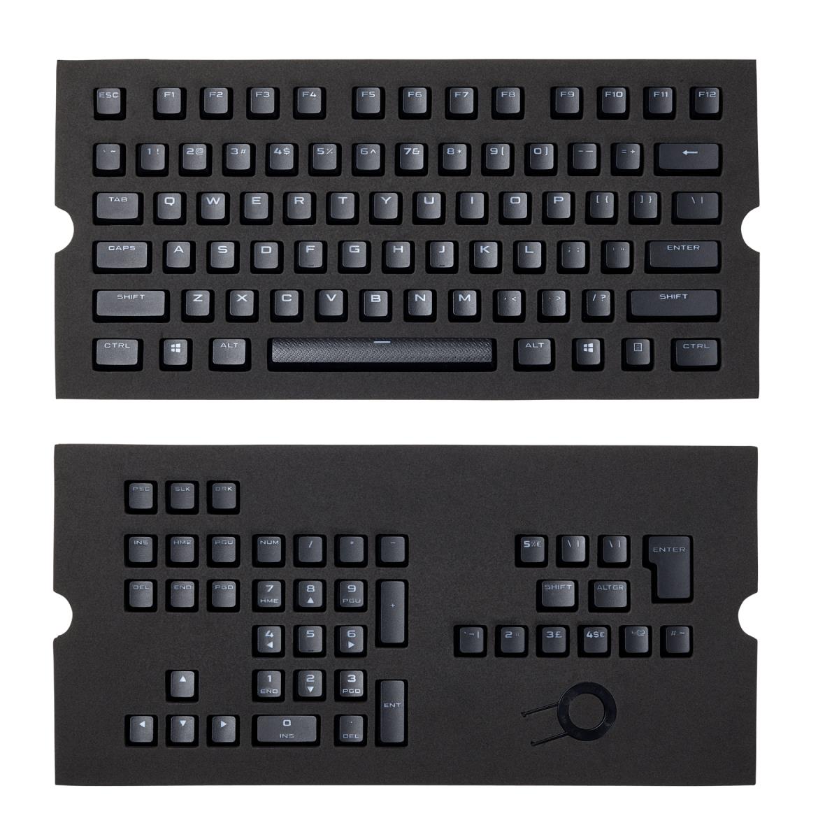 Gaming Pbt Double-shot Keycaps Full 104/105-keyset - Black