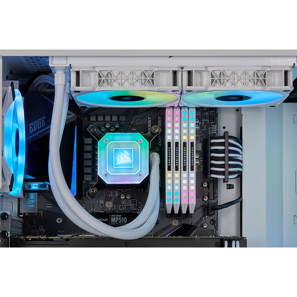 Icue H100i Elite Capellix Liquid Cpu Cooler - White