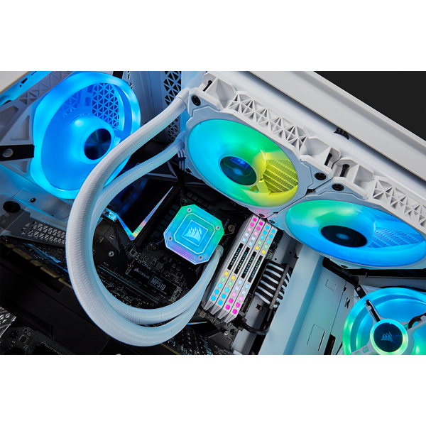 Icue H100i Elite Capellix Liquid Cpu Cooler - White