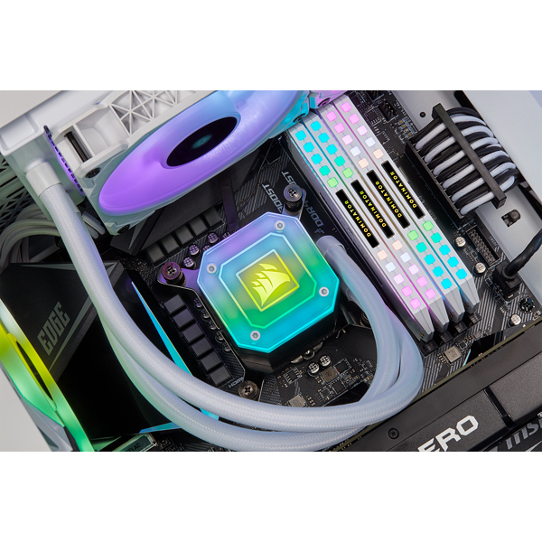 Icue H100i Elite Capellix Liquid Cpu Cooler - White