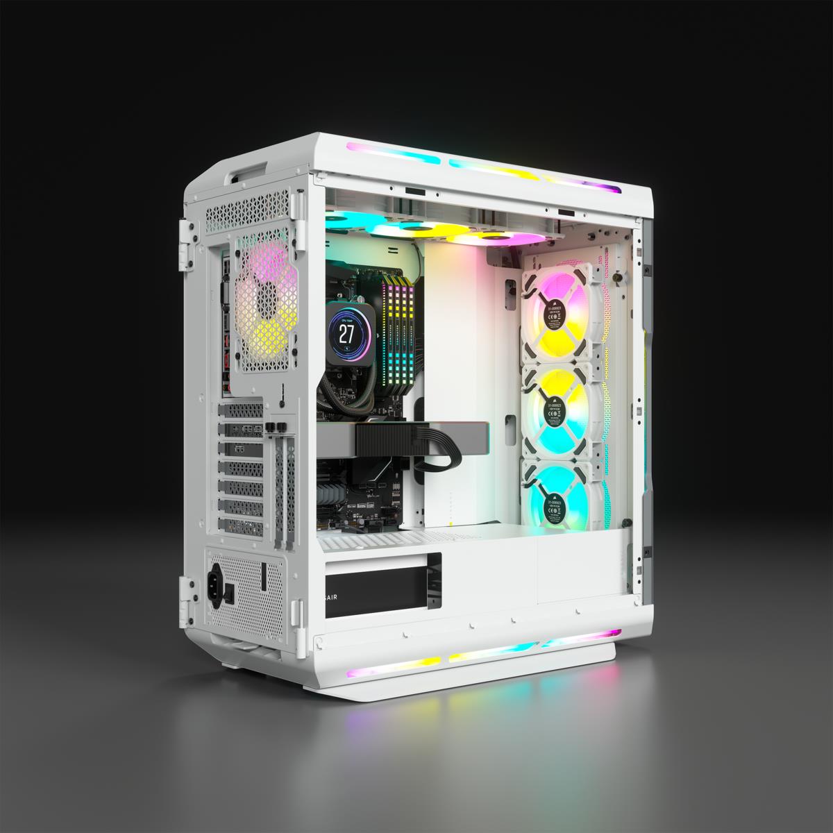 Mid-tower ATX Pc Case - Icue 5000t - RGB Tempered Glass - White
