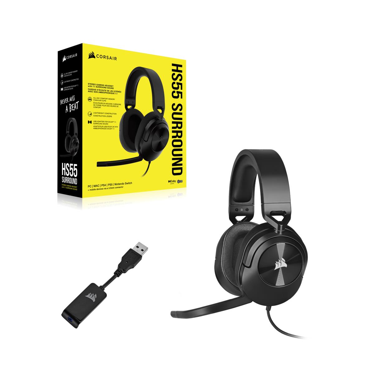 Gaming Headset Hs55 - 3.5mm - Surround - Carbon