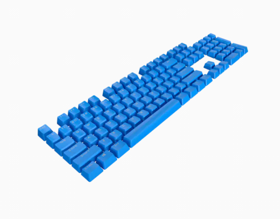 Pbt Double-shot Pro Keycaps - 104-keyna Layout  ELGAto Blue Qwerty